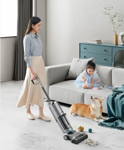 LX-HVC-Modern Upright Wet & Dry Vacuum Cleaner for Pet Hair – Smart Floor Washer with Roller Brush, LED Display, Self-Cleaning for Multi-Room Hard Floors
